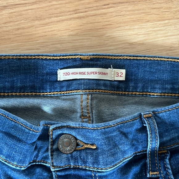Levi’s 720 High Rise Super Skinny Premium Jeans-Medium Wash-32x30 - Picture 7 of 7